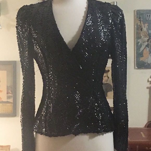 Vintage Tops - Vintage Sequin jacket/top